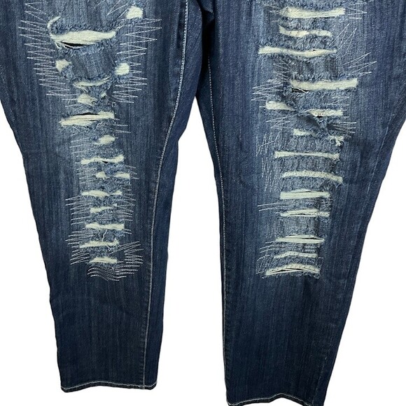 Torrid Jeans Premium Womens Sz 22 Boyfriend Stretch Medium Wash Blue High Rise - Picture 5 of 11